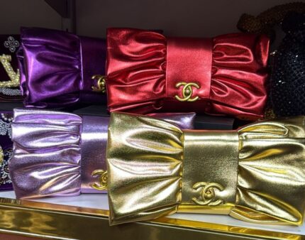 Chanel Stylish Metallic Finish Bib Bag